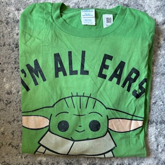 Star Wars The Mandalorian The Child Baby Yoda - I'm All Ears - T-Shirt Size XL - Picture 3 of 5